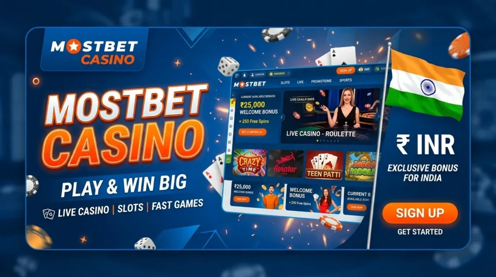 Main Casino Sections at Mostbet India